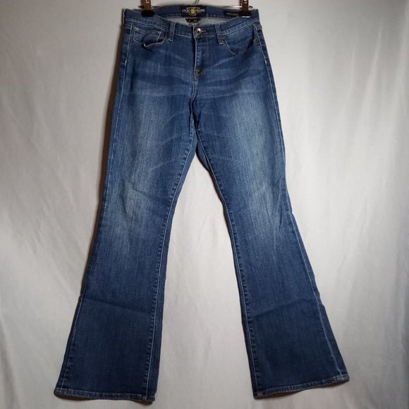 Lucky Brand Too Tough To Die Sofia Boot Women's Denim Jeans Sz. 8 - Picture 1 of 7